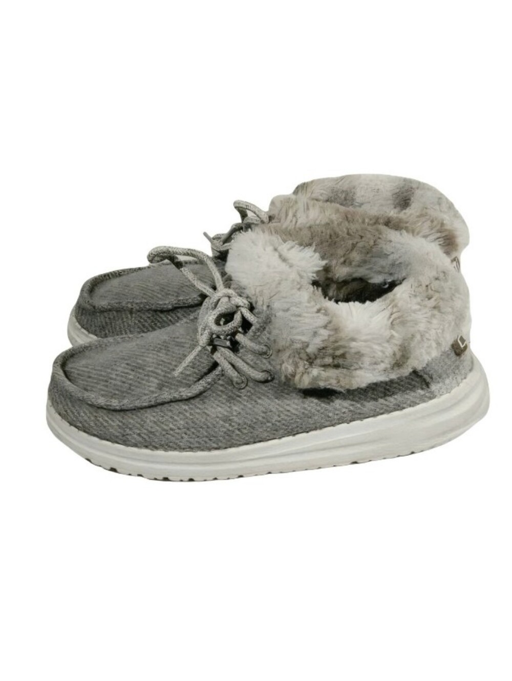 HEYDUDE Wendy Fold (Britt) Winter Cozy Fur Lined Slip Ons - Size Y1